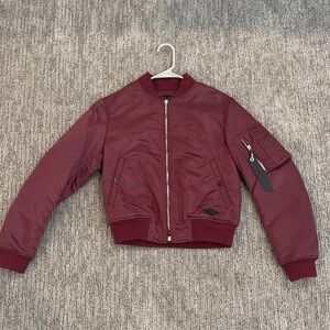 Rag & Bone Maroon Bomber Jacket